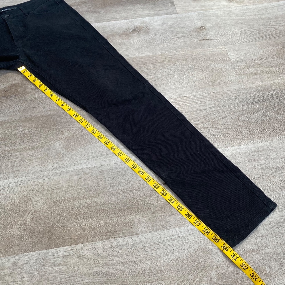 T Alexander Wang Black Cotton Lambskin Leather Pocket Jeans Women's Size 30x30 - Picture 10 of 12